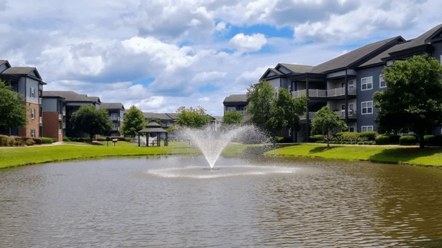 Fountain in a residential complex