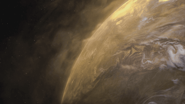 우주에서 본 김이 나는 금성