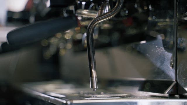 Espresso Machine Emitting Hot Steam