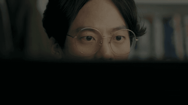 Focused man working on a computer