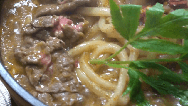 Hot pot with noodles and vegetables