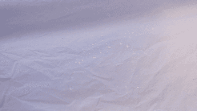 Water droplets on fabric