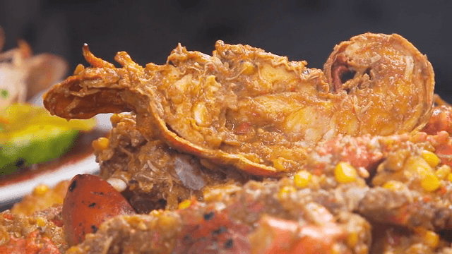 다채로운 색상의 맛있는 해산물 요리