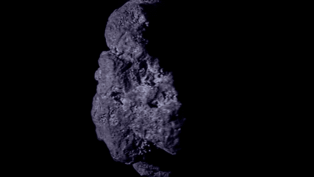 Rotating appearance of dark rocks