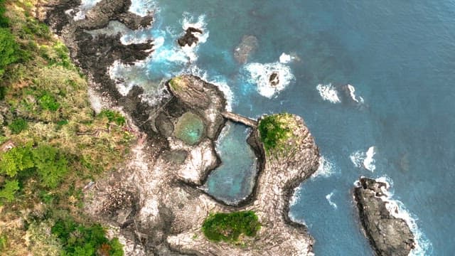 Rocky coastline with tidal pools