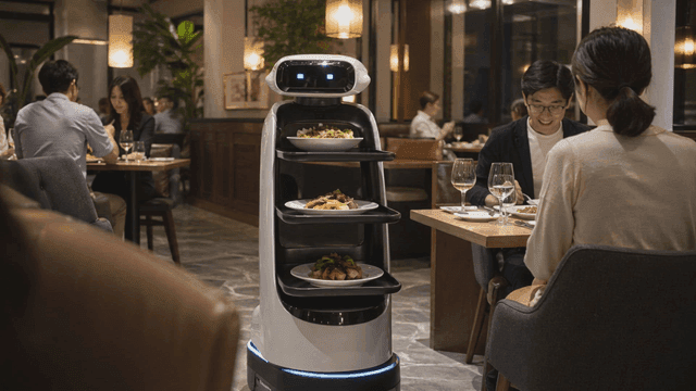 Serving robots in restaurants