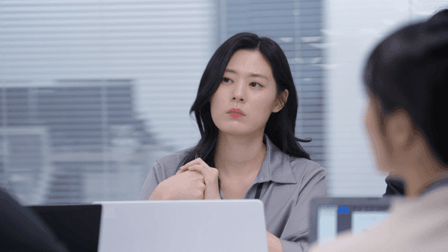 Office meeting with focused discussion