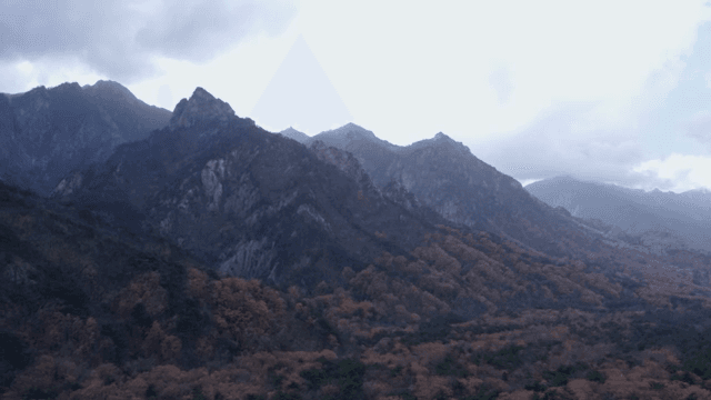 Majestic mountains with autumn foliage