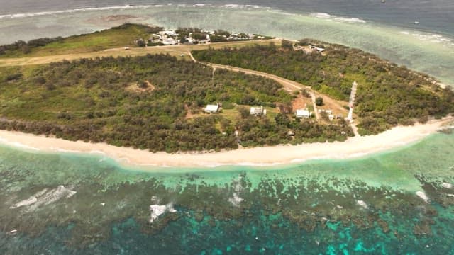 Aerial View of a Serene Tropical Island