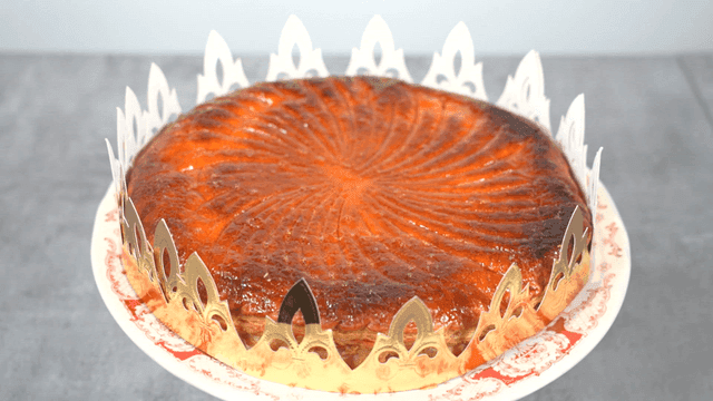 Beautiful and sweet pie on plate