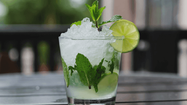 Refreshing mojito with mint and lime