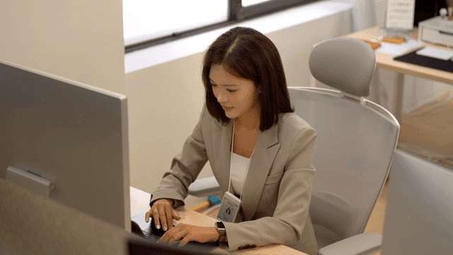 Working woman at office desk