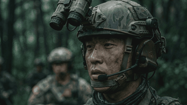 Soldiers in a dense forest on a mission