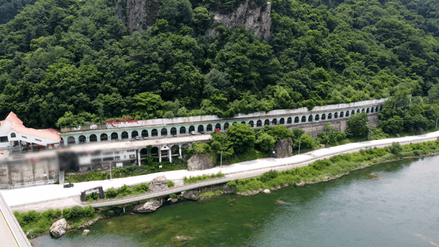 Riverside tunnel scenery