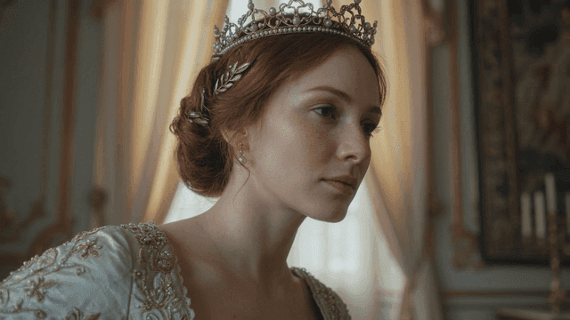 Image of white woman wearing crown