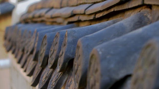 Hanok Tile Fence Built in Traditional Korean Style