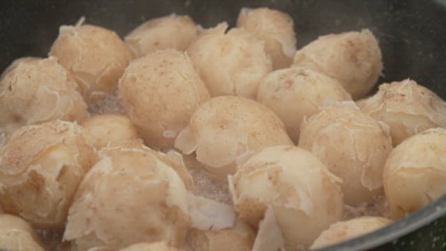 Potatoes Steamed in a Large Pot