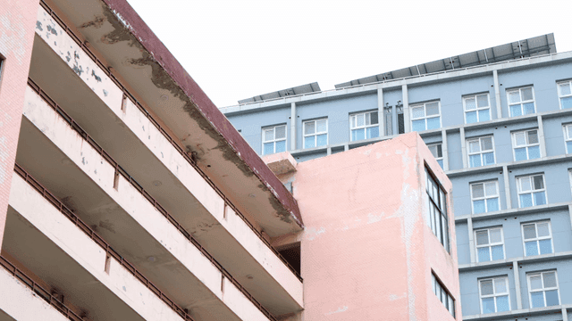 Old and new buildings