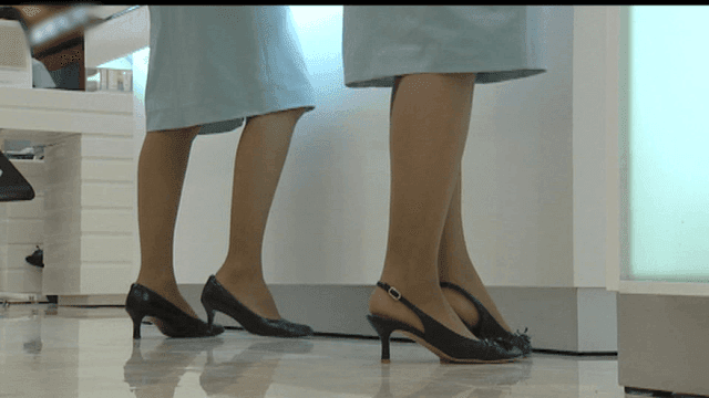 Women standing at counter