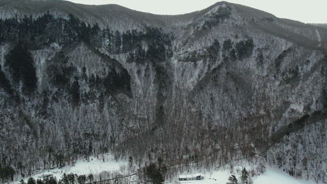 Majestic Landscape of Snow-Capped Mountains in Winter