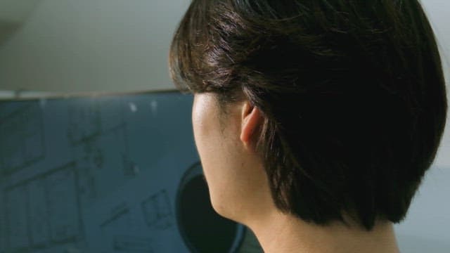 Young man talking indoors