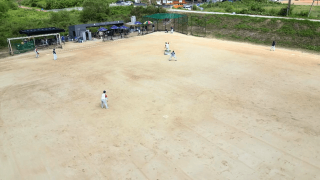 Baseball game on a sunny day