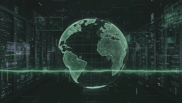 Digital globe in a data center