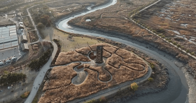 A scenic park with a winding river