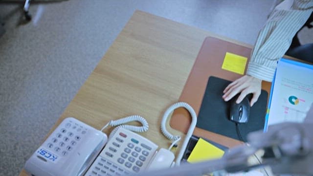 Evidence of Crime Placed on the Desk in Police Station