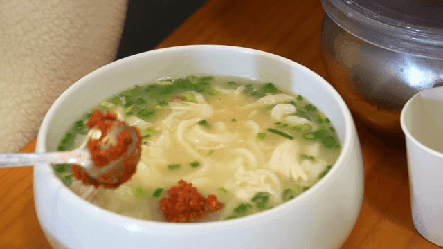 Chicken kalguksu with seasoning paste