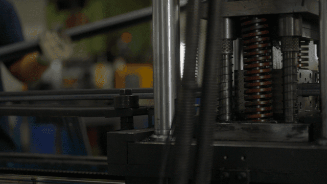 작동 중인 기계의 근접 촬영
