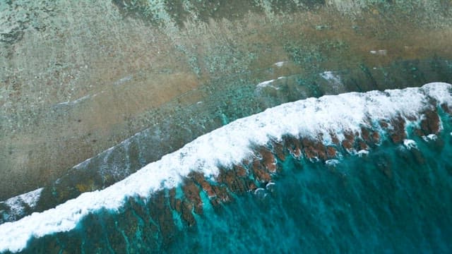 Turquoise Waves Crashing on Shore