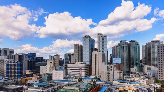 Cityscape under various times of day