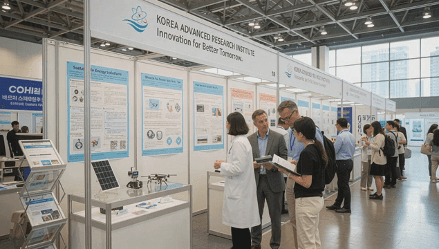 해외 최신 혁신 기술 연구 박람회 부스