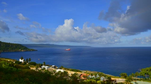 환상적인 바다 전망을 가진 해안 경관