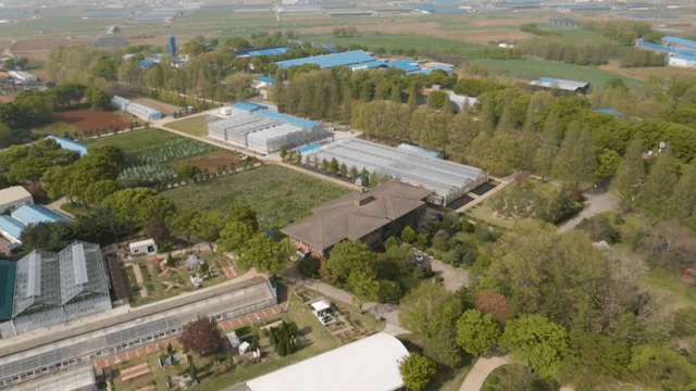 온실이 있는 넓은 농지