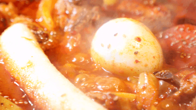 Spicy chicken jjaggi with chicken and eggs