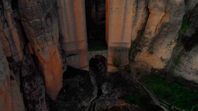 Nuevo bridge and surrounding cliffs