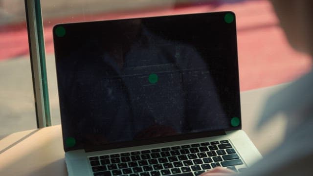 Person working on a laptop