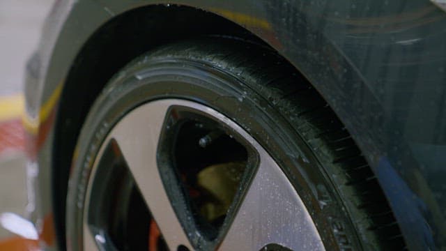 Detailing a Car Tire with Care