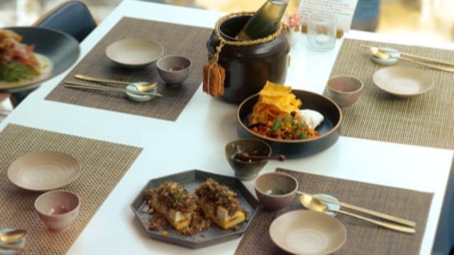 Delicious Dishes Arranged on a Neatly Set Table