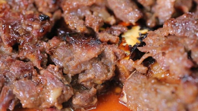 Juicy tteokgalbi on a plate