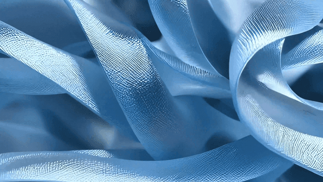 질감 있는 파란색 천의 클로즈업