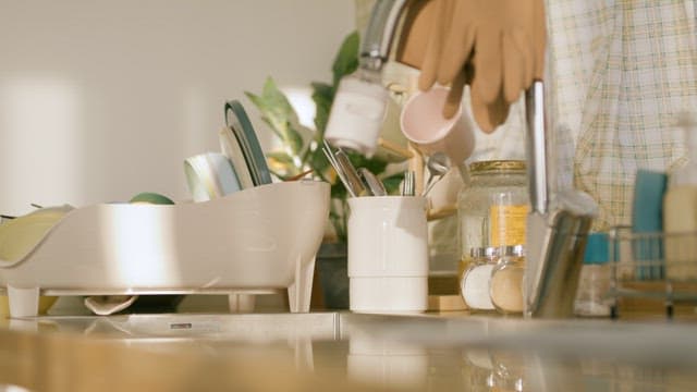 Kitchen Sink with Sunlight Streaming in