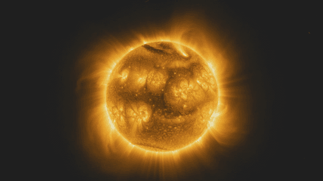 태양 표면의 근접 촬영