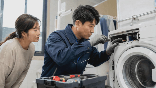 Washing machine repair technician