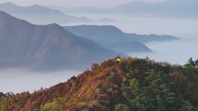 Camping on a Cloudy Mountain Top