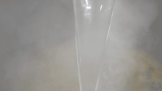 Ladle for pouring rich meat broth into boiling pot