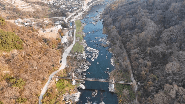 River flowing through countryside.