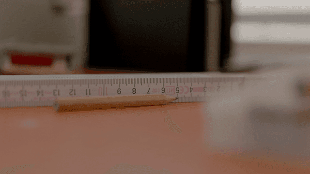 Pencil and ruler on desk